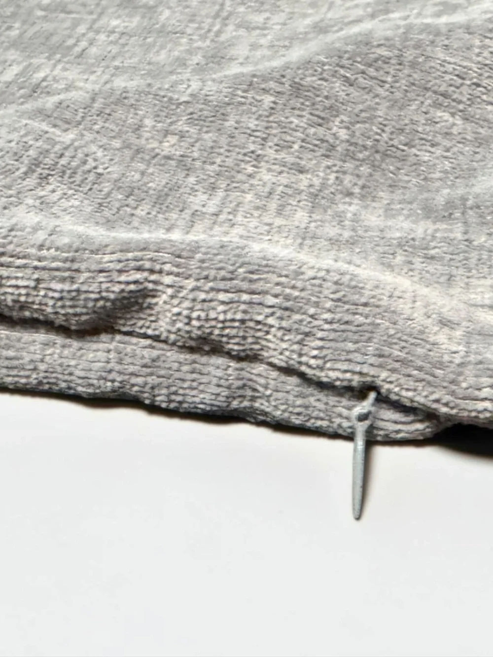 Gray Chenille Pillow Cover 19x19 Decorative Throw Pillow Case